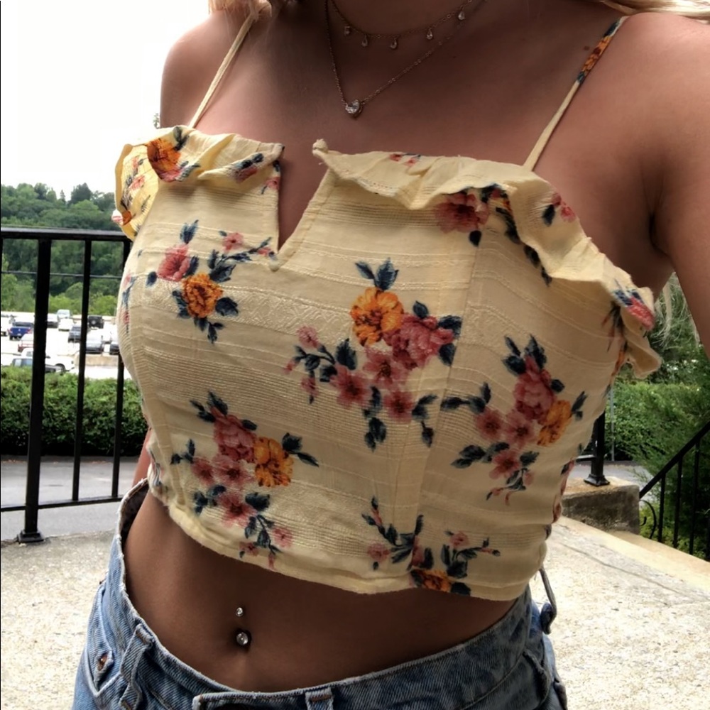Floral corset top